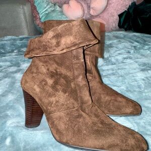 Brown Suede Ankle Boots